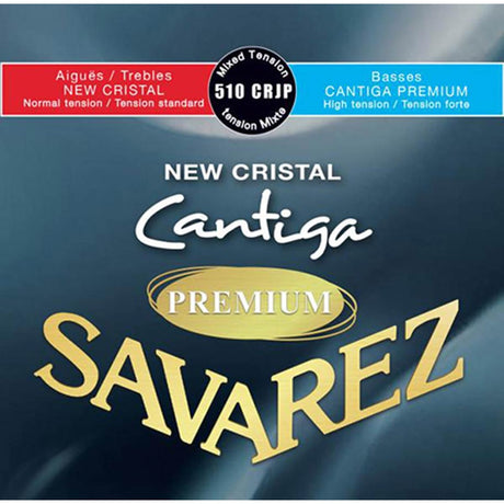 Savarez 510-CRJP snaren set classic, New Cristal trebles MT, Cantiga Premium silver wound basses HT, mixed tension