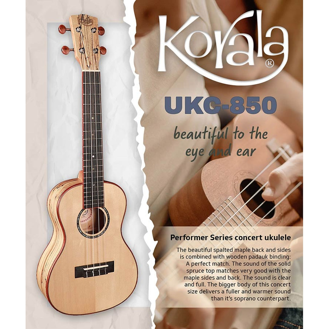 Korala UKC-850 Naturel Performer Series Concert ukulele