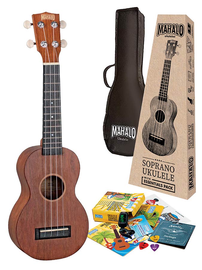 Mahalo MJ1TBRK Java Series Sopraan Ukulele Pakket Transparant Bruin