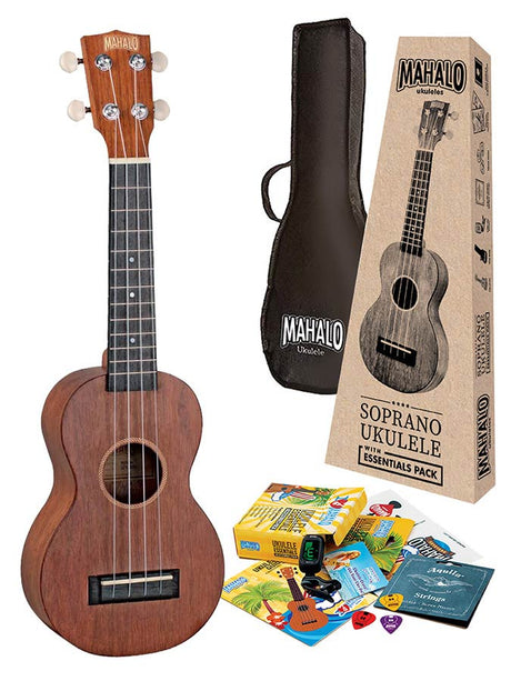 Mahalo MJ1TBRK Java Series Sopraan Ukulele Pakket Transparant Bruin