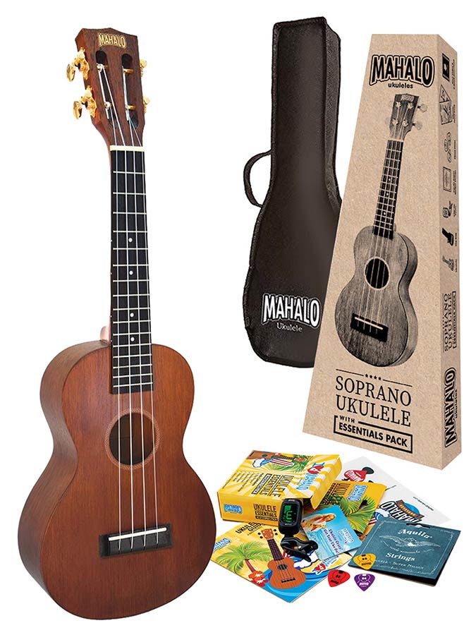 Mahalo MJ2TBRK Java Series Concert Ukulele Pakket Transparant Bruin