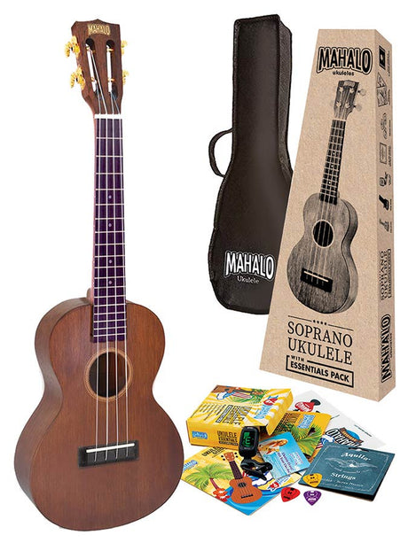 Mahalo MJ3TBRK Java Series Tenor Ukulele Pakket Transparant Bruin