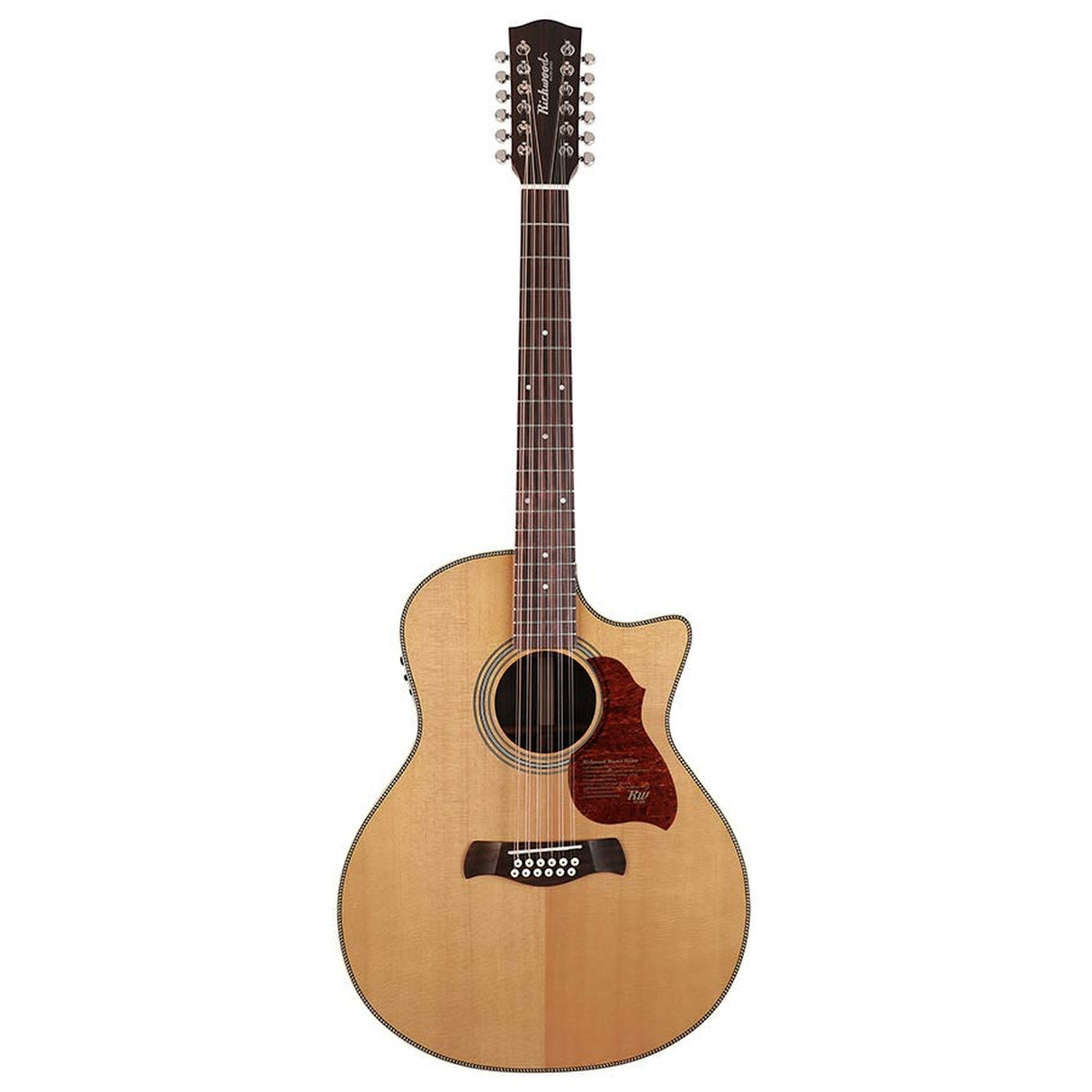 Richwood G-6512-CEVA Master Series handgemaakte Auditorium 12-snarige gitaar semi akoestisch