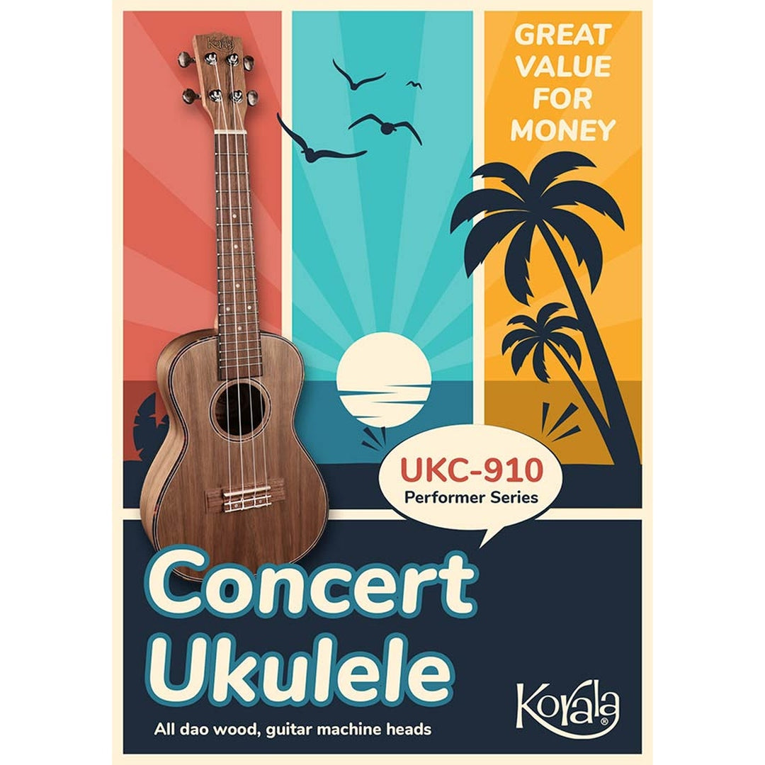 Korala UKC-910 Naturel Performer Series Concert ukulele