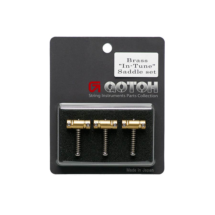 Gotoh GTH12478 In-Tune BS Messing Brugzadels met Veer en Schroef Set van 3