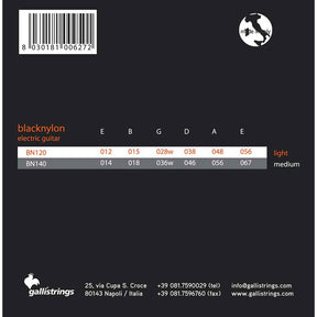 Galli BN-120 snaren set elektrisch, 'signature Paolo Anessi, steel core, nylon round wound, light 012-0
