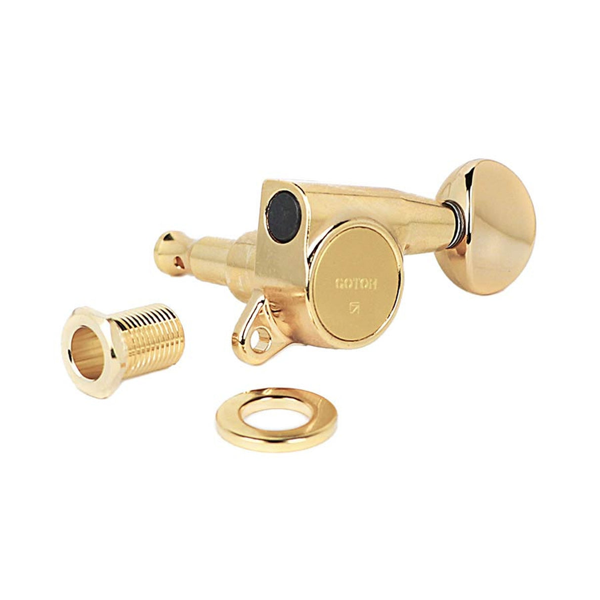 Gotoh SG-381-05-G machine heads for guitar, 3x left+3x right, ratio 1:16, gold oval button, gold