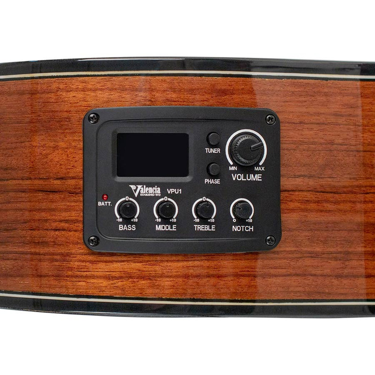 Valencia VC564CE klassieke gitaar 4/4, sitka & walnoot, preamp en cutaway, hoogglans finish