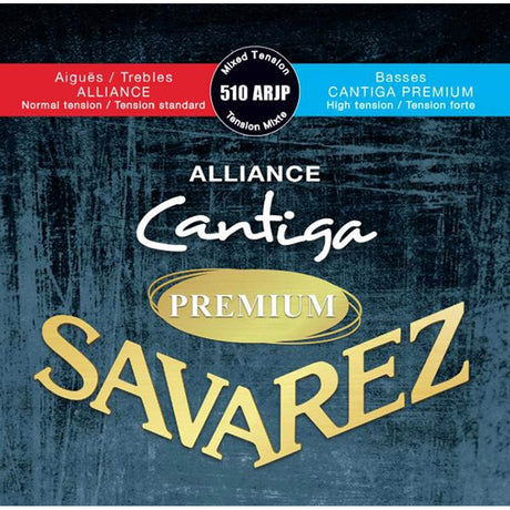 Savarez 510-ARJP snaren set classic, Alliance trebles, Cantiga Premium basses, mixed tension