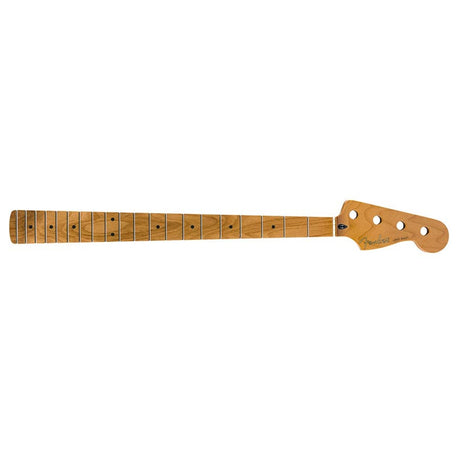 Fender 990702920 roasted maple Jazz Bass neck, 20 medium jumbo frets, 9.5" radius, maple, C shape, MIM