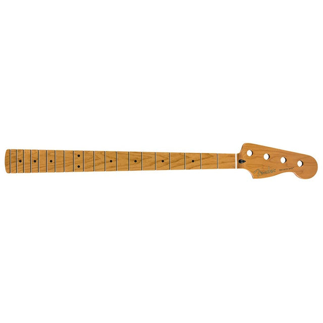 Fender 990802920 roasted maple Precision Bass neck, 20 medium jumbo frets, 9.5" radius, maple, C shape, MIM