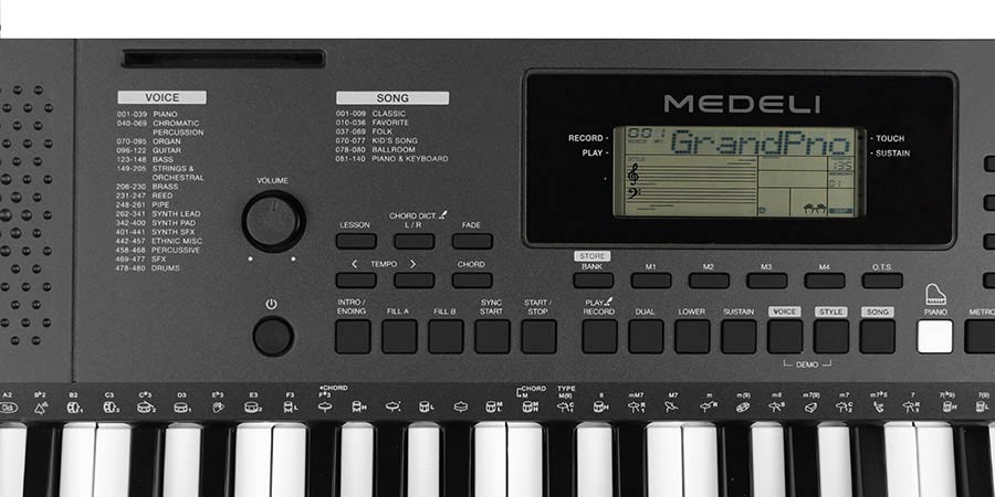 Medeli MK100 keyboard set aanslaggevoelig met les programma