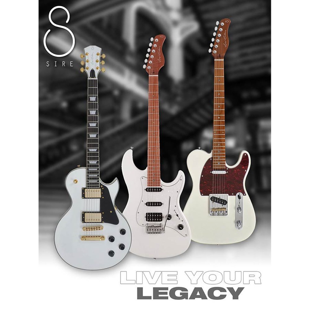 Sire Guitars S7/AWH electrische gitaar, S-style, elzen body, antique white