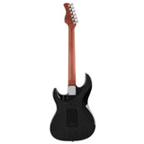 Sire Guitars S7FM/TBK electrische gitaar, S-style, elzen body, gevlamde esdoorn top, transparant zwart