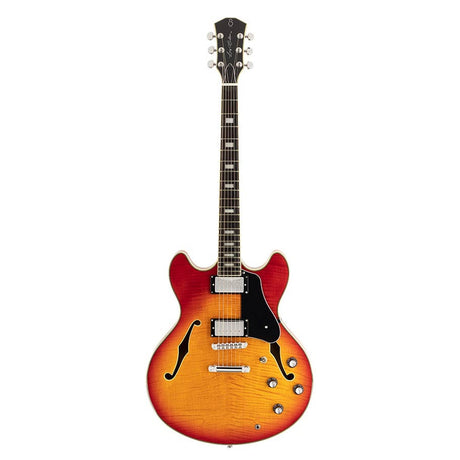 Sire Guitars H7/CS electrische archtop gitaar, esdoorn, cherry sunburst