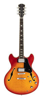 Sire Guitars H7/CS electrische archtop gitaar, esdoorn, cherry sunburst