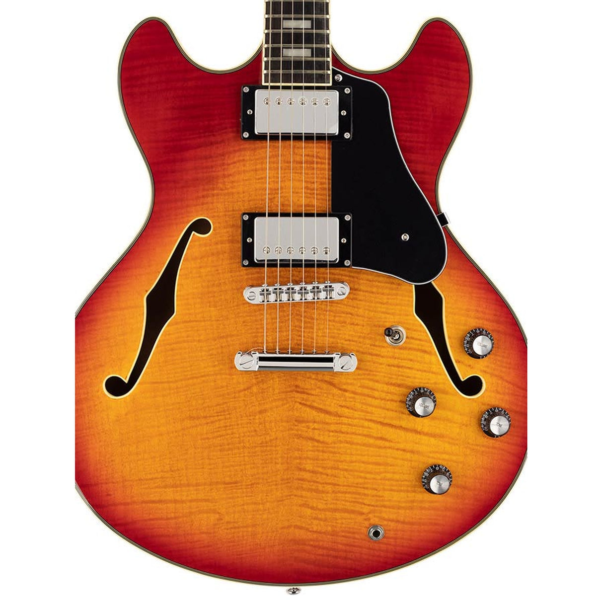 Sire Guitars H7/CS electrische archtop gitaar, esdoorn, cherry sunburst