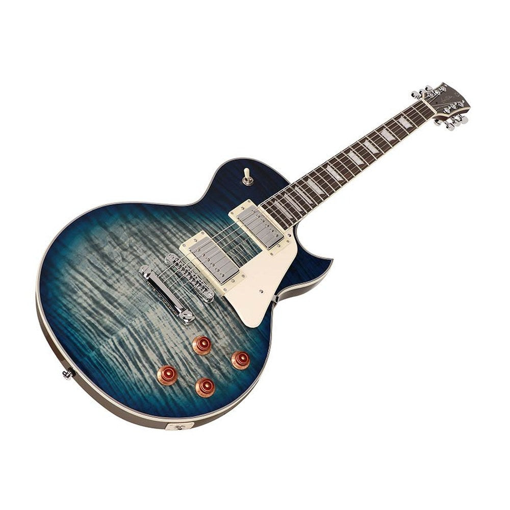 Sire Guitars L7/TBL electrische gitaar, L-style, mahonie, transparant blauw