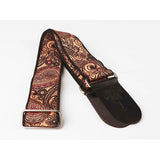 Gaucho GST-191-01 gitaarband, 2” jacquard weefsel, leren slips, veel kleuren