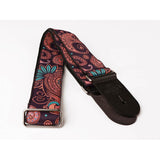 Gaucho GST-191-03 gitaarband, 2” jacquard weefsel, leren slips, veel kleuren