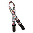 Gaucho GSTU-80-MC ukulele strap with multicolor flowers