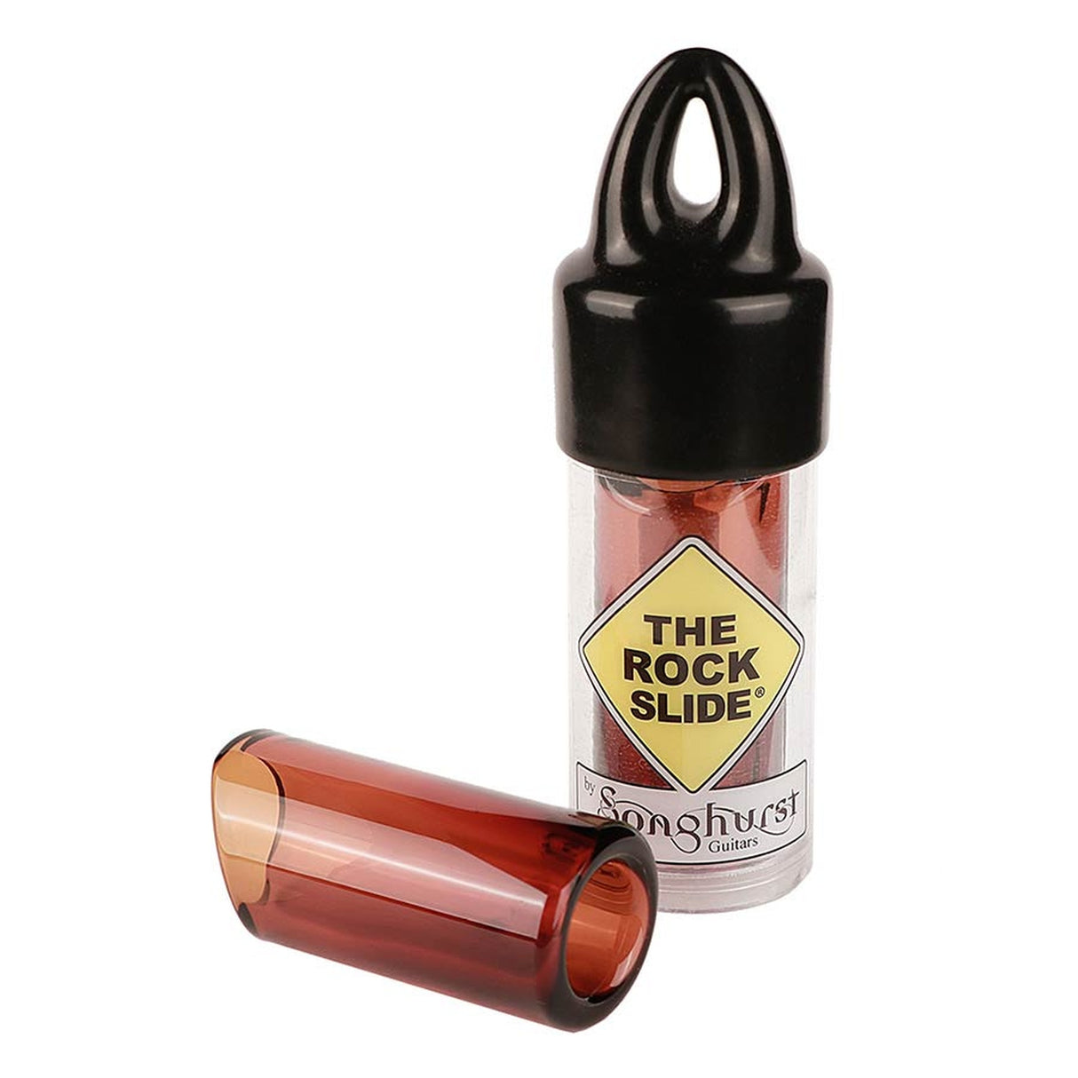 The Rock Slide GRS-MC/AMB gevormde glazen slide maat M binnen 19 - lengte 60,0mm - amber editie