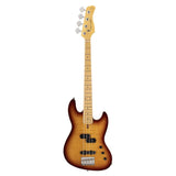 Sire Basses U5 A4/TS basgitaar short scale, elzen met gevlamd esdoorn bovenblad, 4-snarig, tobacco sunburst