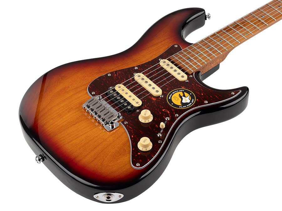 Sire Guitars S7/3TS electrische gitaar, S-style, elzen body, 3-tone sunburst