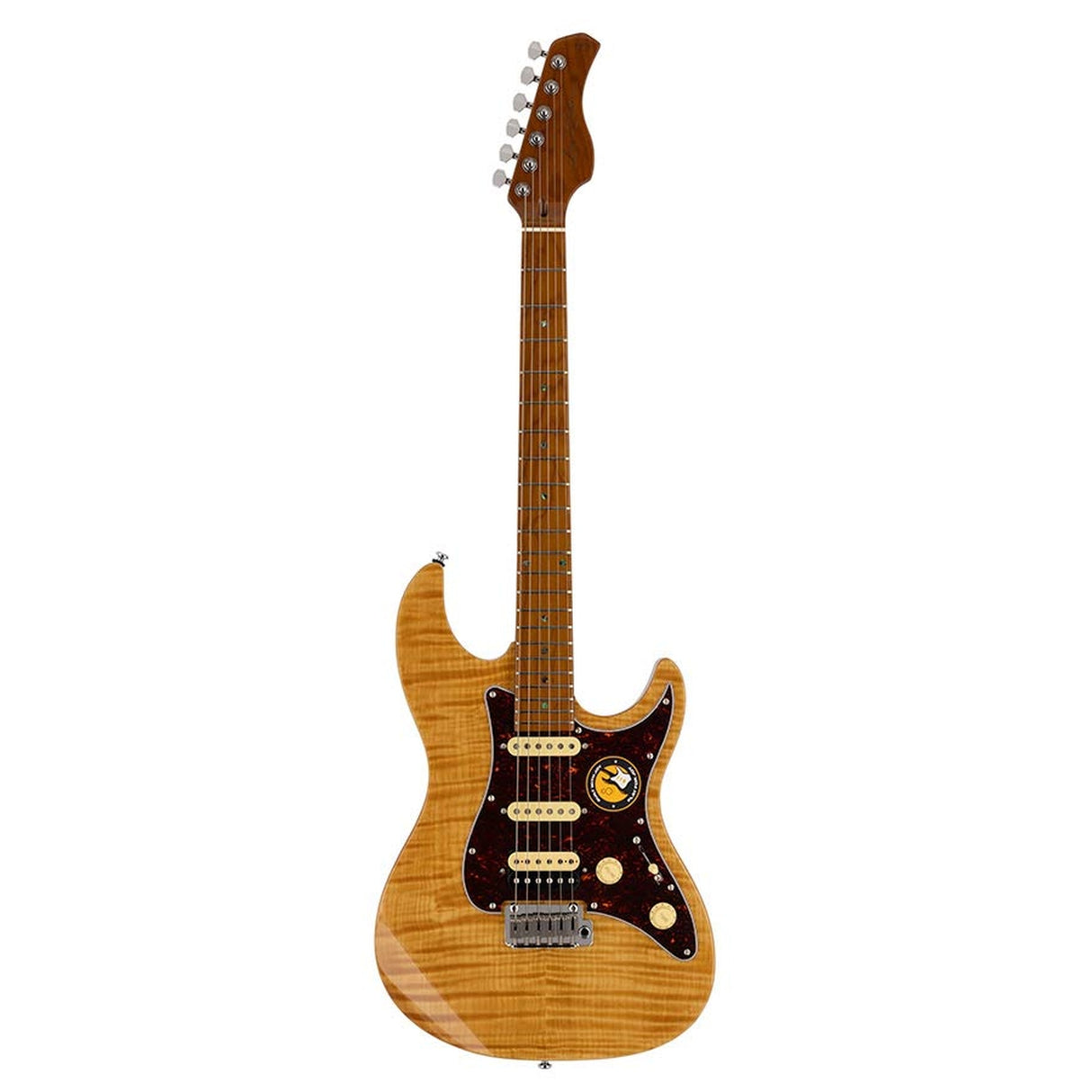 Sire Guitars S7FM/NT electrische gitaar, S-style, elzen body, gevlamde esdoorn top, naturel