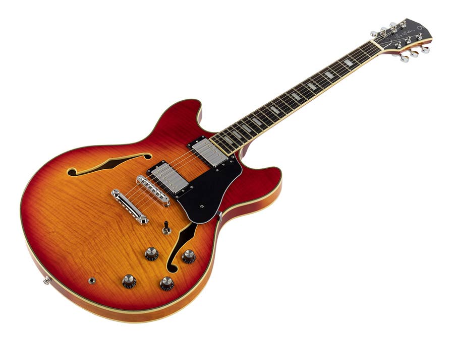 Sire Guitars H7/CS electrische archtop gitaar, esdoorn, cherry sunburst