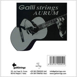 Galli A-126 snaren set classic, gold bronze wound, black nylon trebles, hard tension