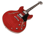 Sire Guitars H7/STR electrische archtop gitaar, esdoorn, see through red