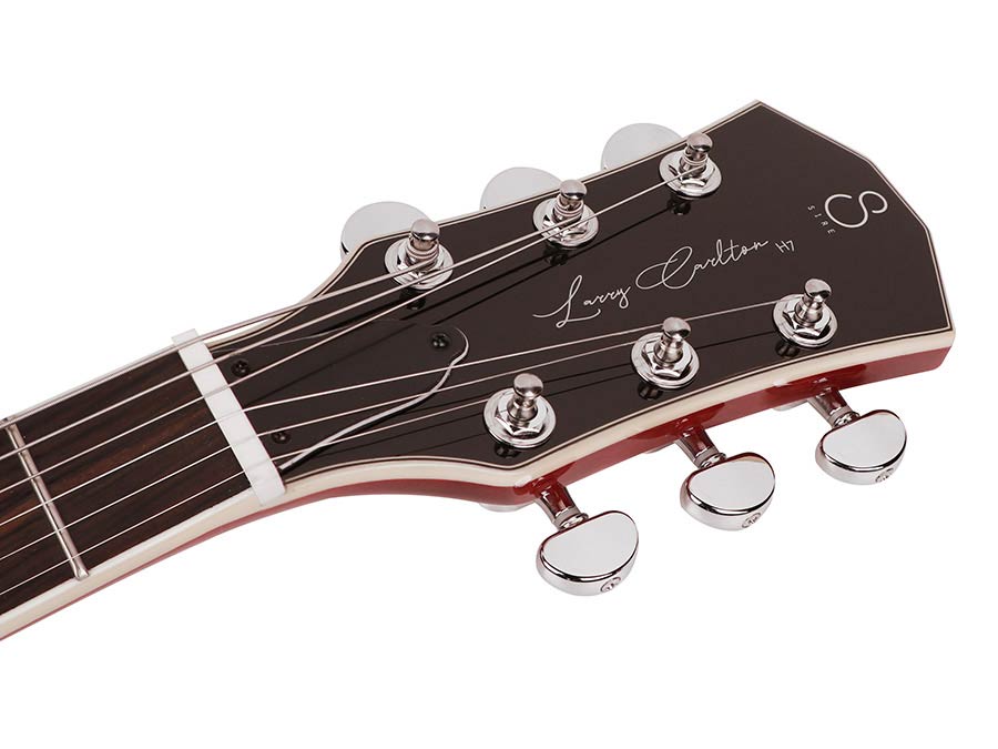 Sire Guitars H7/STR electrische archtop gitaar, esdoorn, see through red