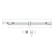 Boston TRD-360-HY double action truss rod, lightweight, hybrid titanium, 360mm length, ± 76 grams weight