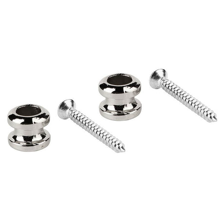 Boston BSLB-10-CH strap lock button with screws, 2 pcs, chrome