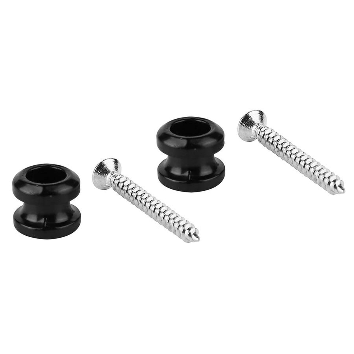 Boston BSLB-10-BK strap lock button with screws, 2 pcs, black