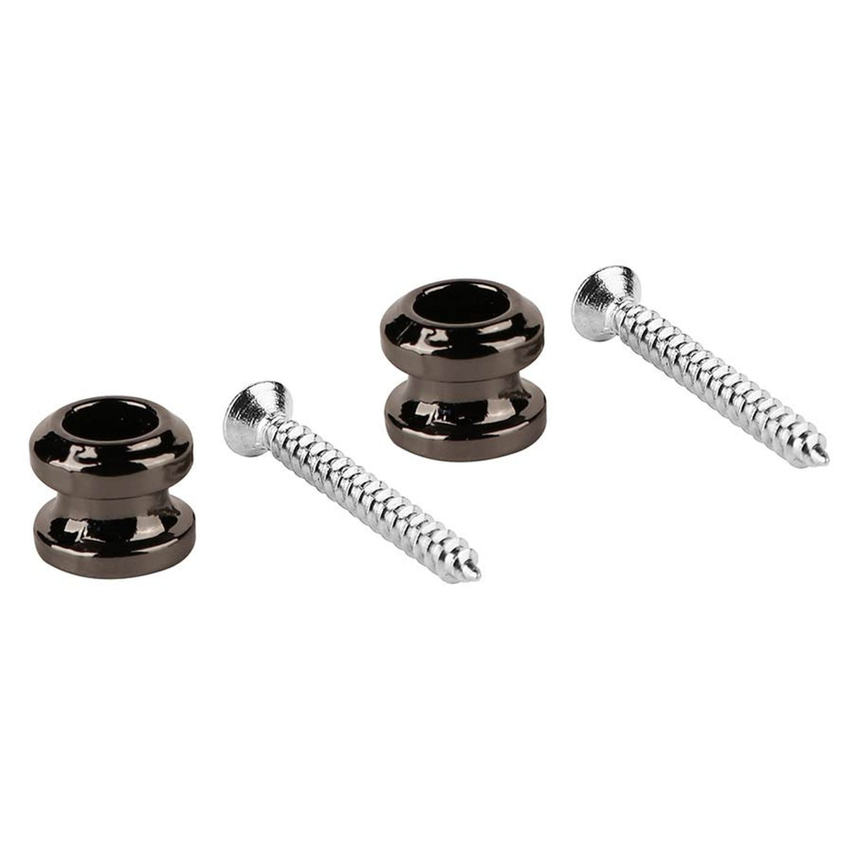 Boston BSLB-10-BC strap lock button with screws, 2 pcs, black chrome