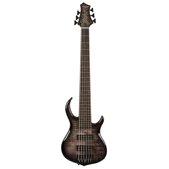 Sire Basses M7+ A6/TBK basgitaar, 6-snarig, swamp ash + massief esdoorn, transparant zwart