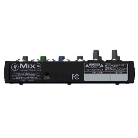Mackie Mix8 4-kanaals mengpaneel met 2 microfooningangen, 3-bands EQ en aux send