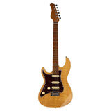 Sire Guitars S7FML/NT Elektrische gitaar S-stijl linkshandig met gevlamd esdoorn bovenblad naturel bruin