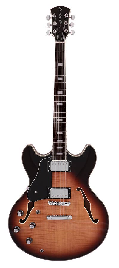 Sire Guitars H7L/VS Elektrische archtop gitaar linkshandig vintage sunburst