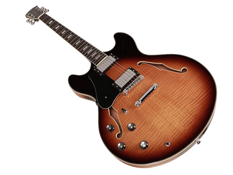 Sire Guitars H7L/VS Elektrische archtop gitaar linkshandig vintage sunburst