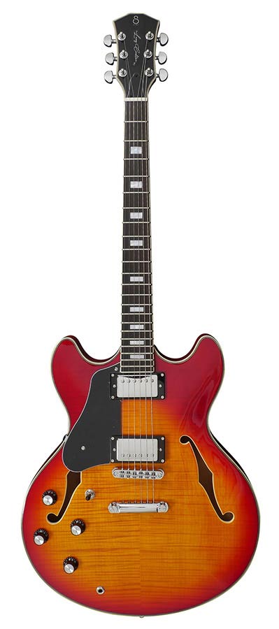 Sire Guitars H7L/CS Elektrische archtop gitaar linkshandig kersen sunburst