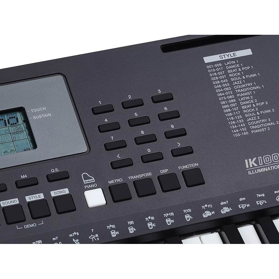 Medeli IK100 Keyboard – 61 Aanslaggevoelige Verlichte Toetsen met 480 Klanken