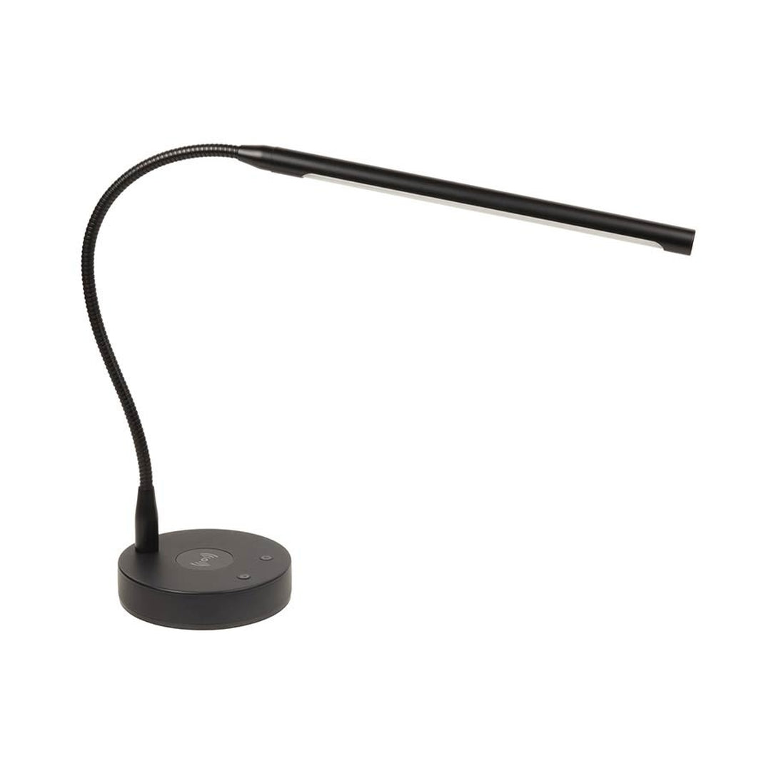 Boston PLM-280-BK zwarte piano lamp met draadloze oplader