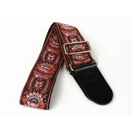 Gaucho GST-192-03 gitaarband, 2” jacquard weefsel, leren slips, veel kleuren