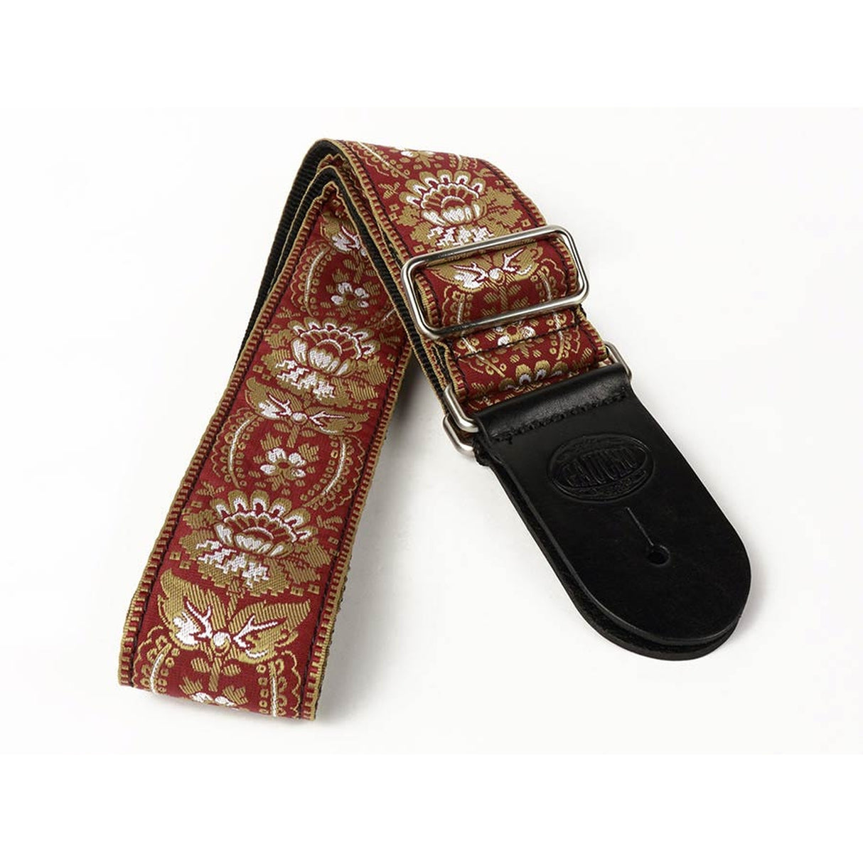 Gaucho GST-192-05 gitaarband, 2” jacquard weefsel, leren slips, veel kleuren