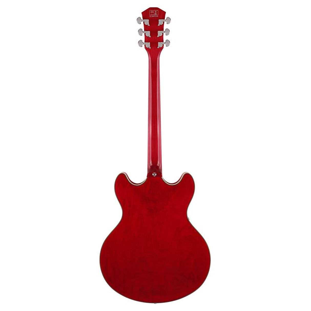 Sire Guitars H7L/STR Elektrische archtop gitaar linkshandig doorkijk rood