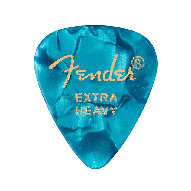 Fender 1980351608 351 vorm premium picks, extra zwaar, oceaan turquoise, 12-pack