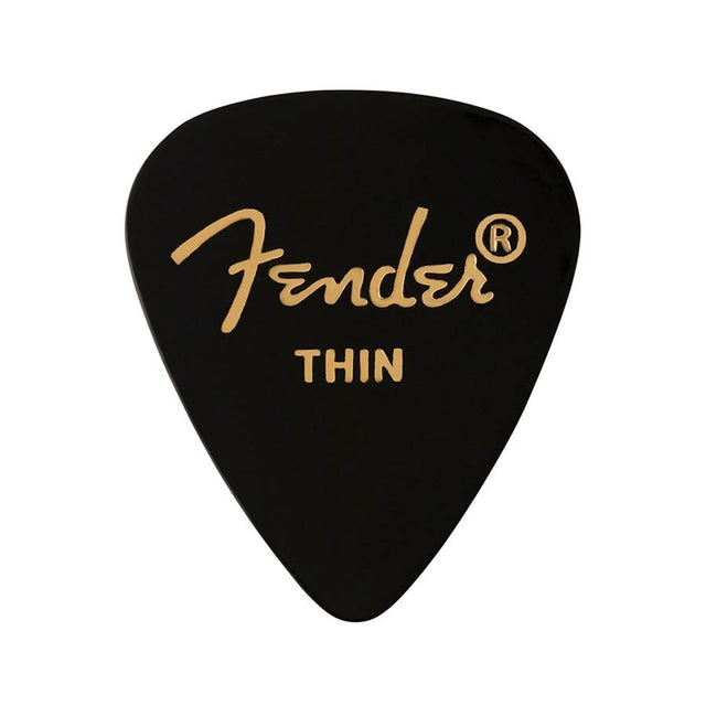 Fender 1980351706 351 vorm premium picks, dun, zwart, 12-pack